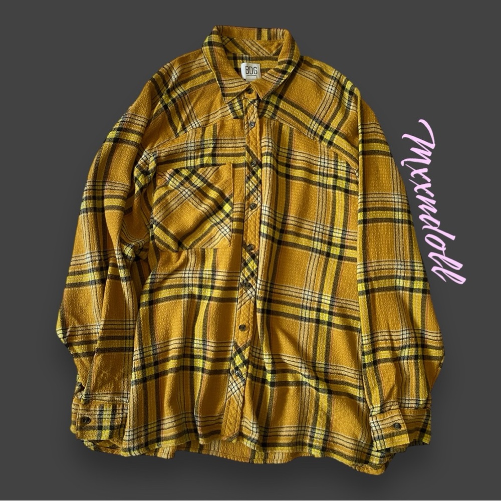Yellow plaid flannel